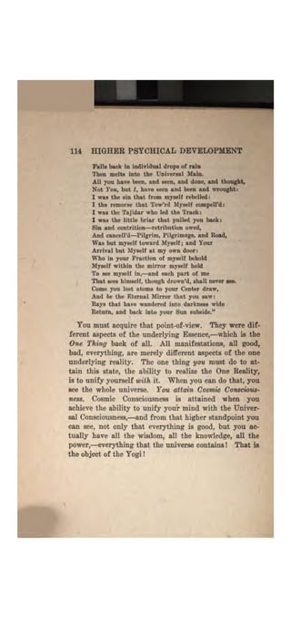 Higher psychic development