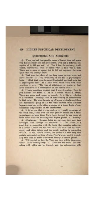 Higher psychic development