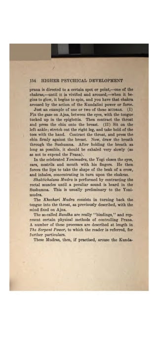 Higher psychic development