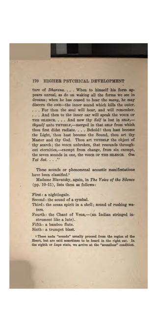 Higher psychic development