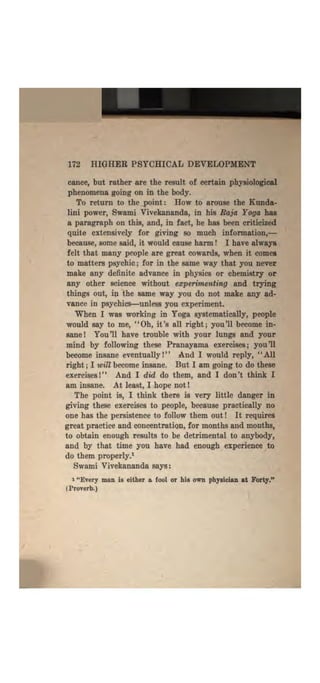 Higher psychic development