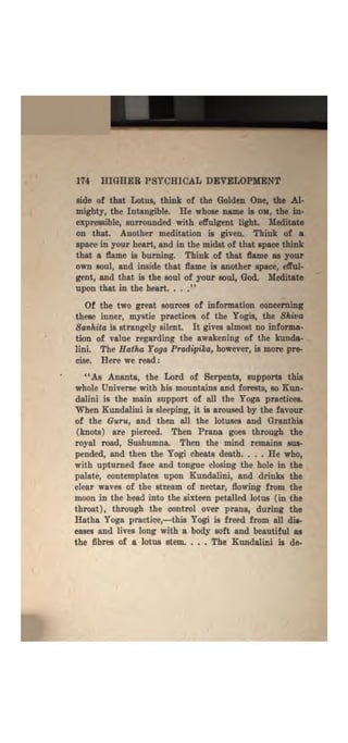 Higher psychic development