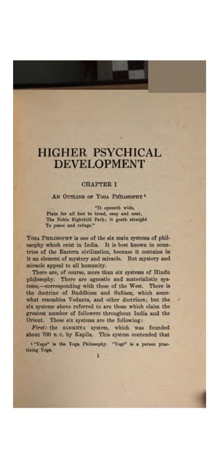 Higher psychic development
