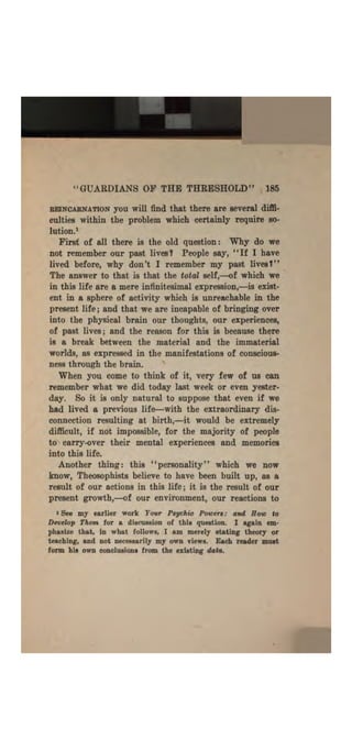 Higher psychic development