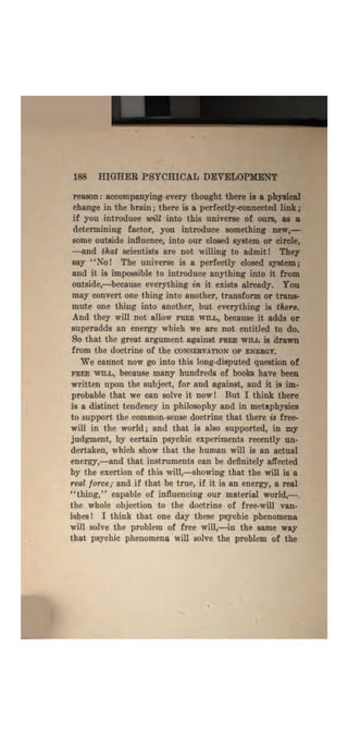 Higher psychic development