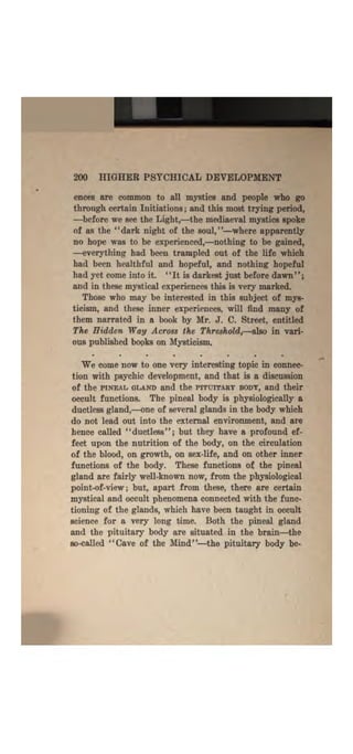 Higher psychic development