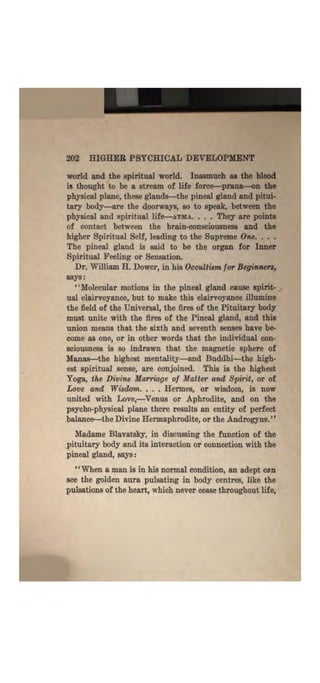 Higher psychic development