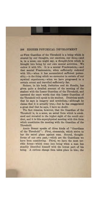 Higher psychic development