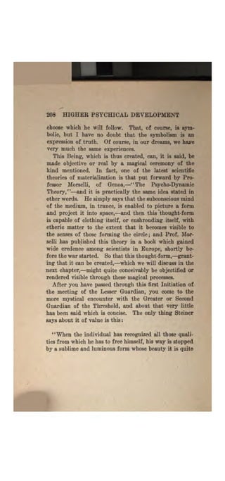 Higher psychic development