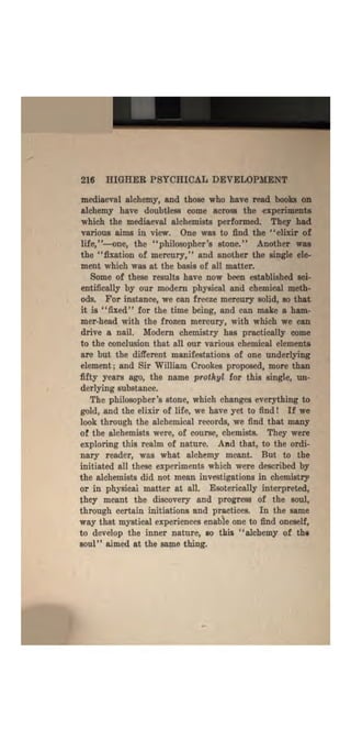 Higher psychic development