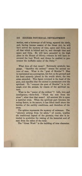 Higher psychic development