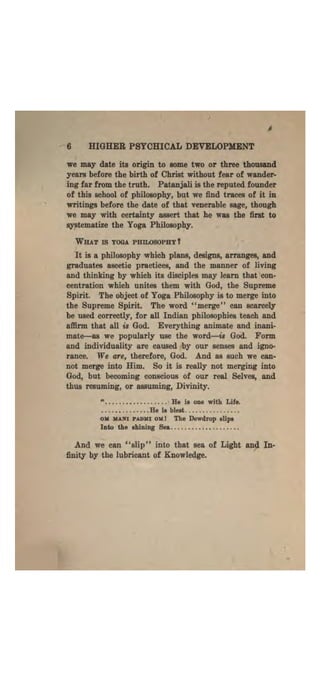 Higher psychic development