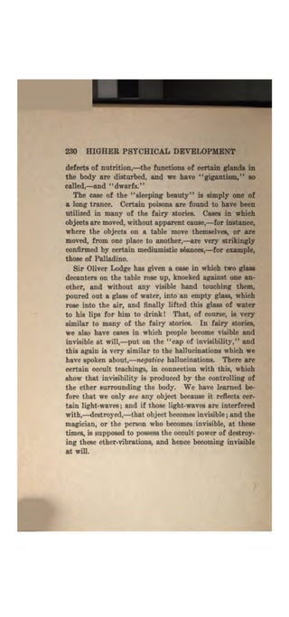 Higher psychic development