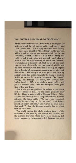 Higher psychic development