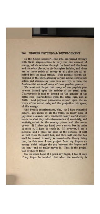 Higher psychic development