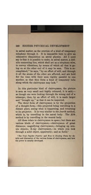 Higher psychic development