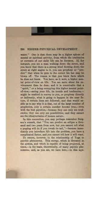 Higher psychic development