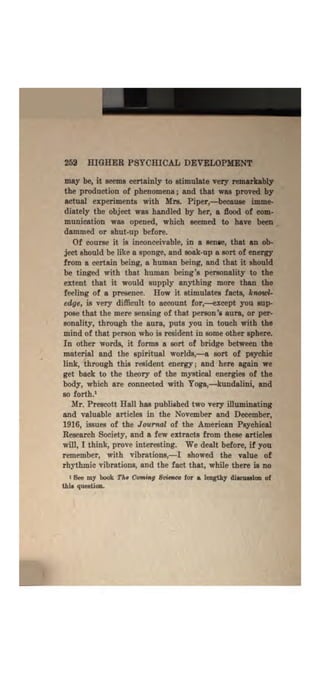 Higher psychic development