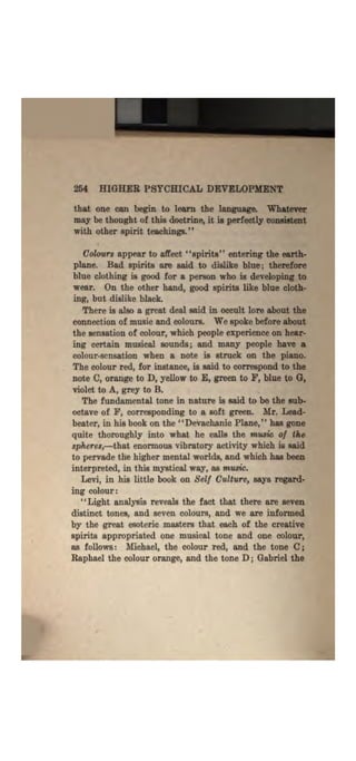 Higher psychic development