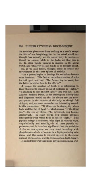 Higher psychic development