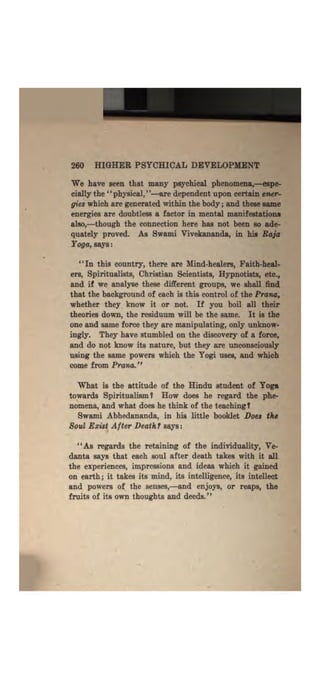 Higher psychic development