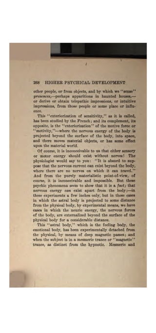 Higher psychic development