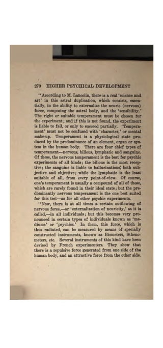 Higher psychic development