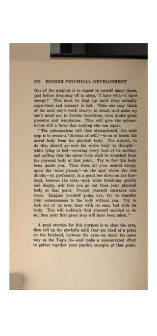 Higher psychic development