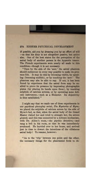 Higher psychic development