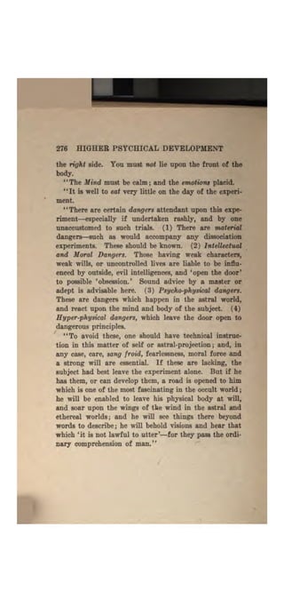 Higher psychic development