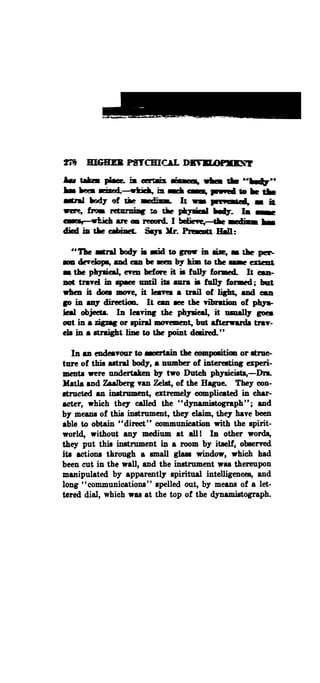 Higher psychic development