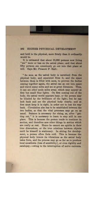 Higher psychic development