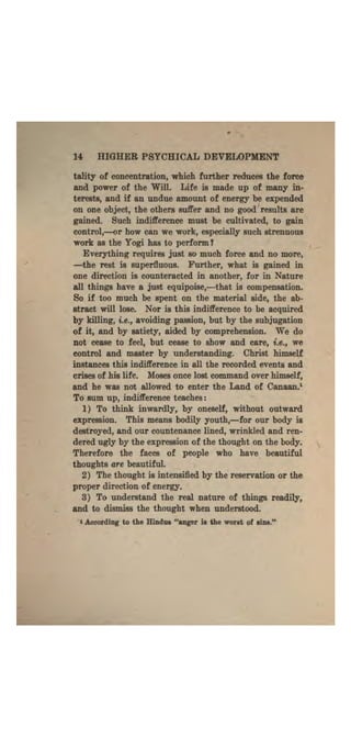 Higher psychic development