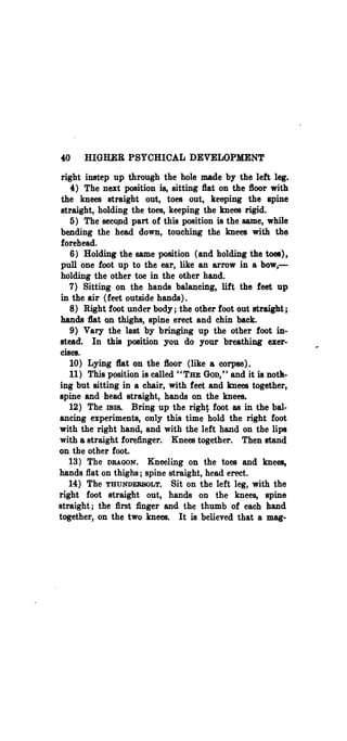 Higher psychic development