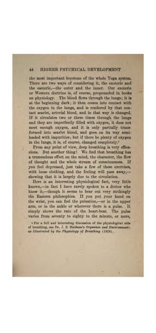 Higher psychic development