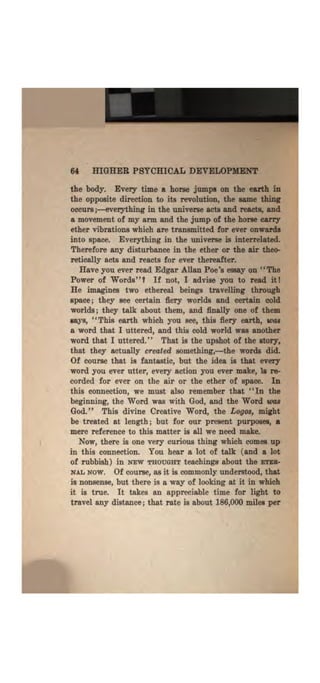 Higher psychic development