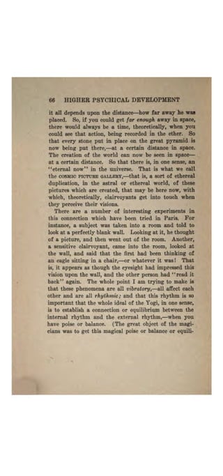 Higher psychic development