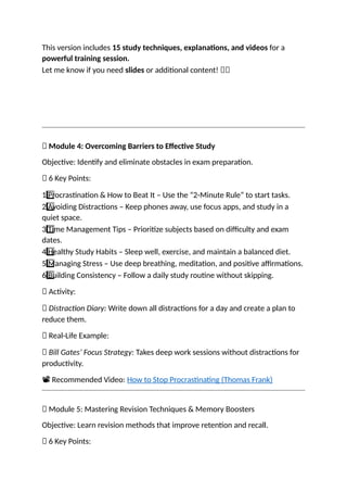 Mastering Exam Success: Smart Strategies for Students | DOCX