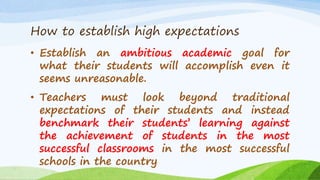High expectations for learners 3 | PPTX