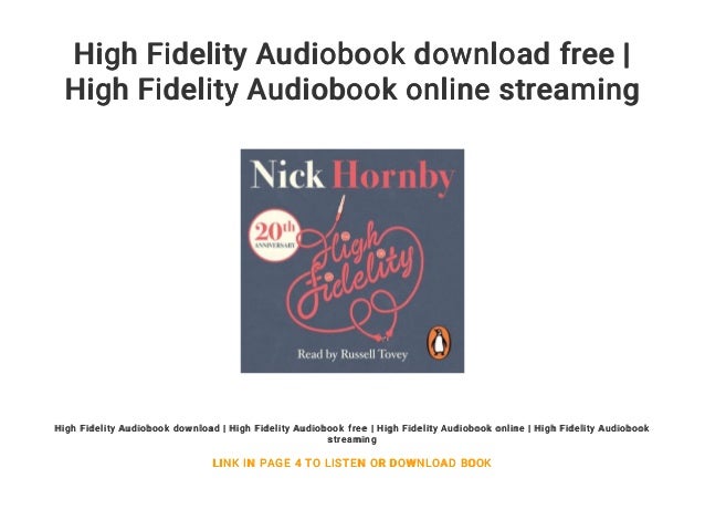 High Fidelity Audiobook Download Free High Fidelity Audiobook Onlin
