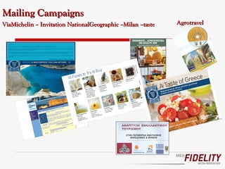Mailing Campaigns Agrotravel   ViaMichelin – Invitation NationalGeographic –Milan –taste   