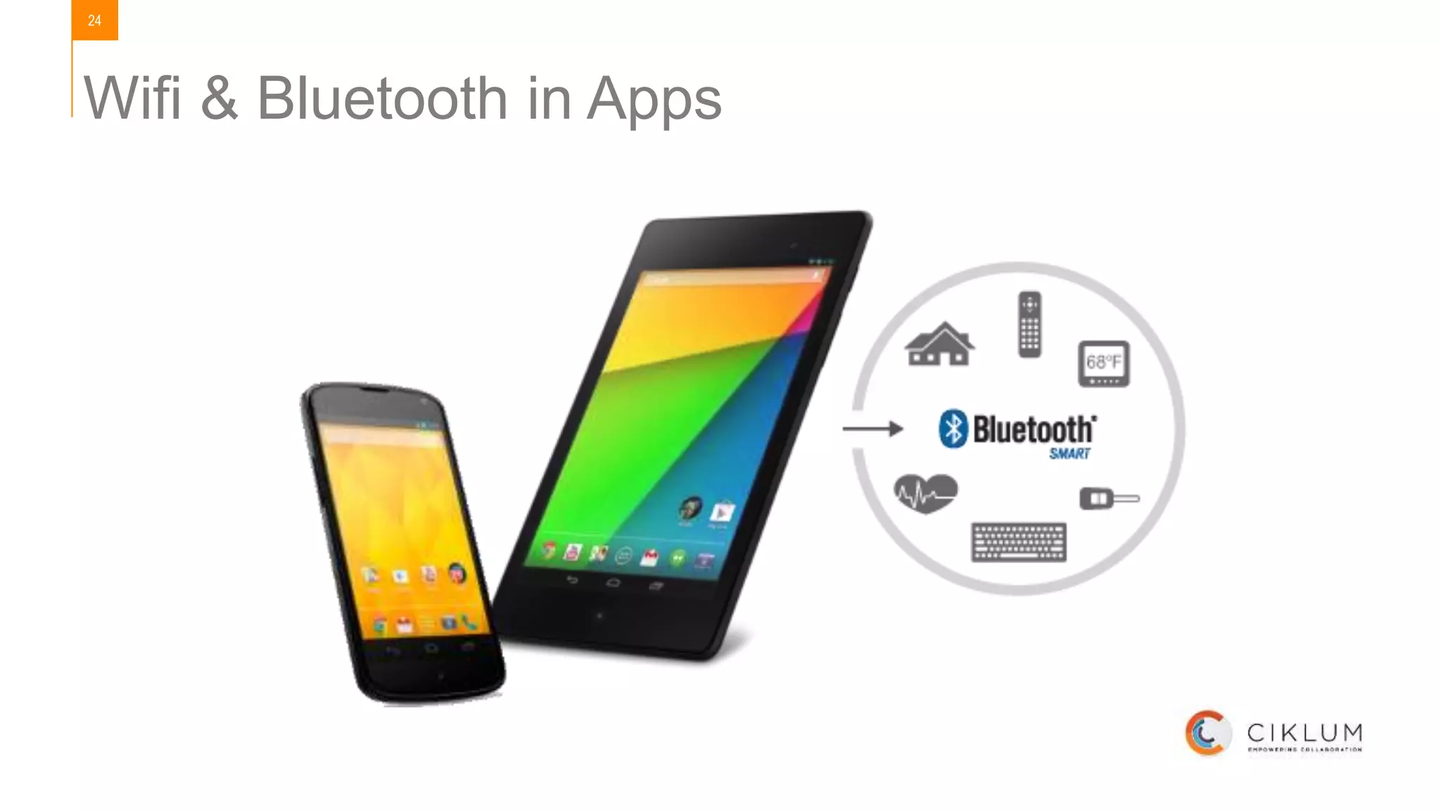 24
Wifi & Bluetooth in Apps
 