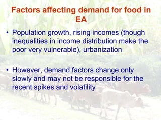 Persistence of high food prices in Eastern Africa: What role for policy?