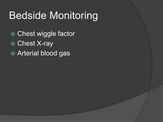 Bedside MonitoringChest wiggle factorChest X-rayArterial blood gas