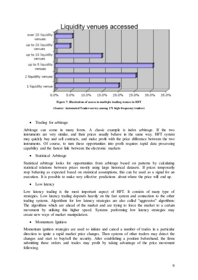 Statistical arbitrage trading strategies and high frequency trading