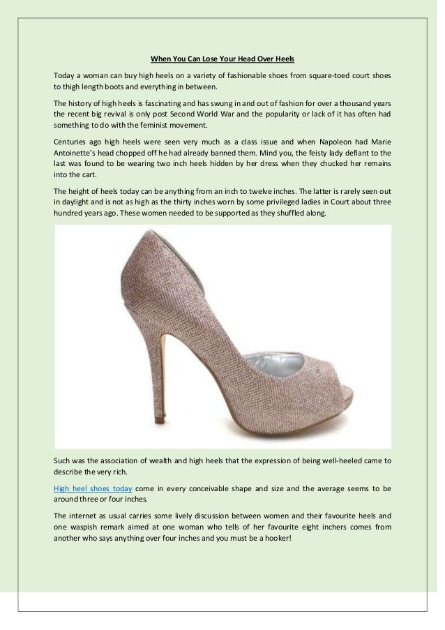 four inch high heels