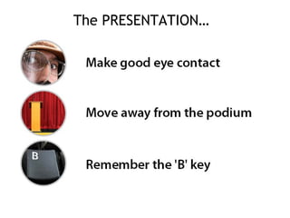 The PRESENTATION…
 