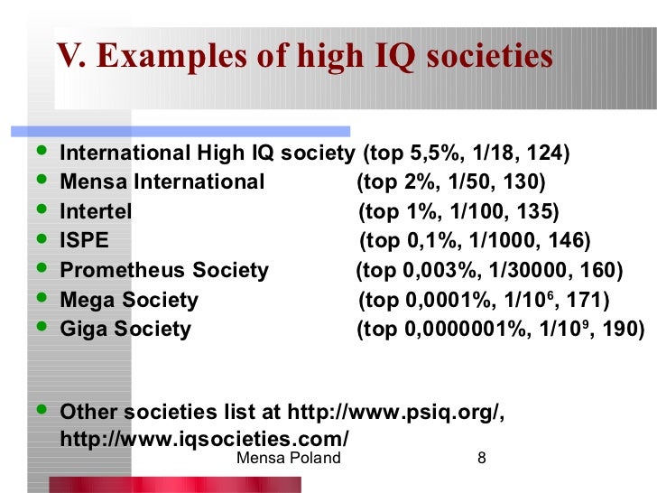 high iq societies