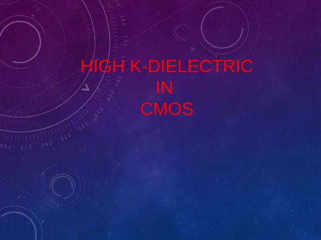 High k dielectric | PPT