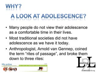 Addictions to Facebook and texting.Areas of Concern from local parents:Safety from predators and cyber bullying,